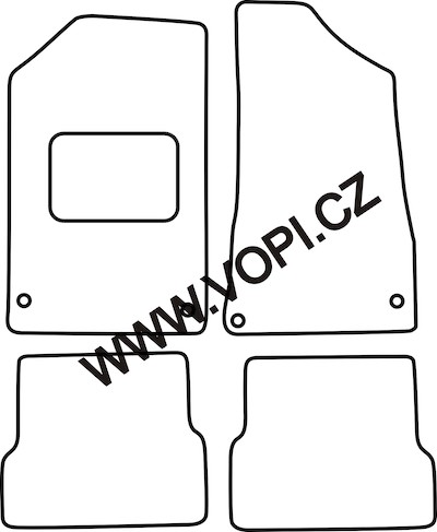 Textil-Autoteppiche Audi 60 1965 - 1972 Autofit (0247)